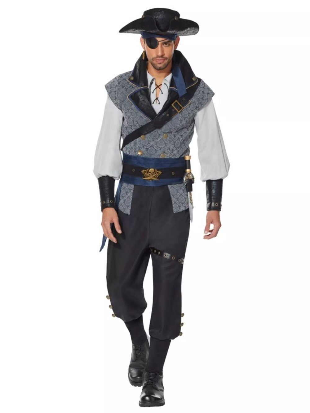 Spirit Adult Deluxe Privateer Pirate Halloween Costume Cosplay Size Plus 2X